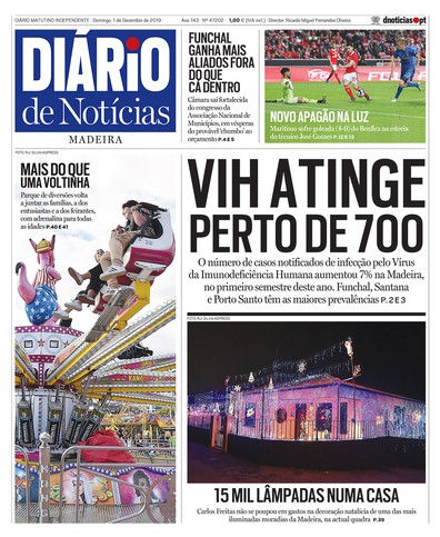 Edição do dia 1 Dezembro 2019 da pubicação Diário de Notícias