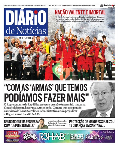 Edição do dia 10 Junho 2019 da pubicação Diário de Notícias