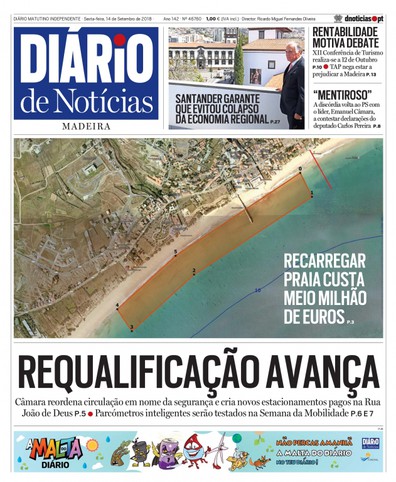 Edição do dia 14 Setembro 2018 da pubicação Diário de Notícias