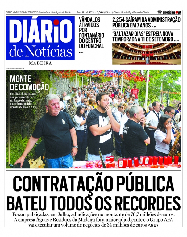Edição do dia 16 Agosto 2018 da pubicação Diário de Notícias