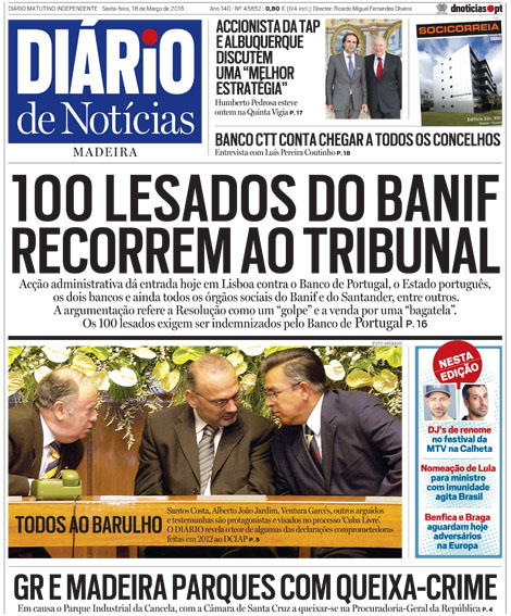 Edição do dia 18 Março 2016 da pubicação Diário de Notícias