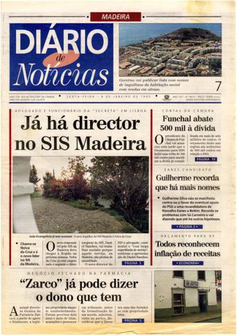 Edição do dia 6 Janeiro 1995 da pubicação Diário de Notícias