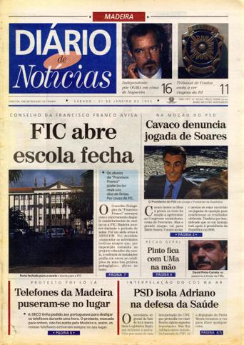 Edição do dia 21 Janeiro 1995 da pubicação Diário de Notícias