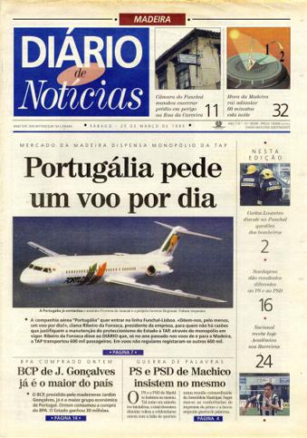 Edição do dia 25 Março 1995 da pubicação Diário de Notícias