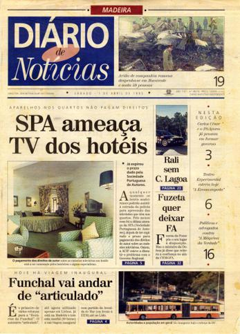 Edição do dia 1 Abril 1995 da pubicação Diário de Notícias