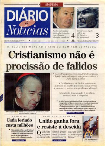 Edição do dia 16 Abril 1995 da pubicação Diário de Notícias