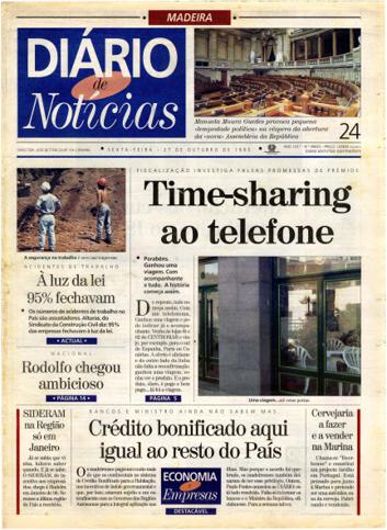 Edição do dia 27 Outubro 1995 da pubicação Diário de Notícias
