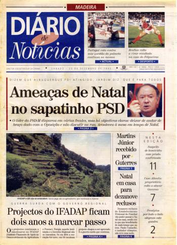 Edição do dia 23 Dezembro 1995 da pubicação Diário de Notícias