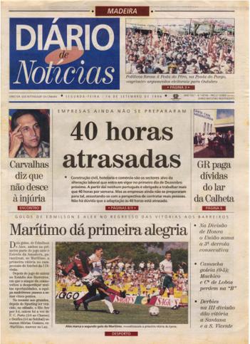 Edição do dia 16 Setembro 1996 da pubicação Diário de Notícias