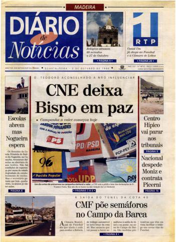 Edição do dia 2 Outubro 1996 da pubicação Diário de Notícias