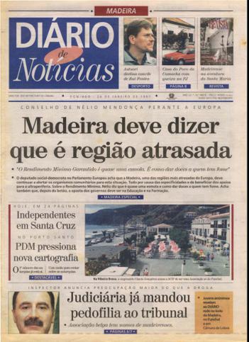 Edição do dia 26 Janeiro 1997 da pubicação Diário de Notícias