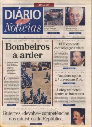 Edição do dia 10 Fevereiro 1998 da pubicação Diário de Notícias