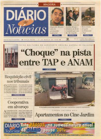 Edição do dia 31 Março 1998 da pubicação Diário de Notícias