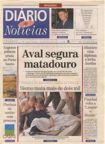 Edição do dia 18 Agosto 1999 da pubicação Diário de Notícias