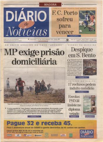 Edição do dia 4 Dezembro 1999 da pubicação Diário de Notícias