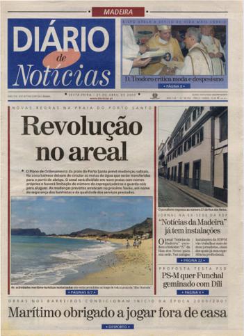 Edição do dia 21 Abril 2000 da pubicação Diário de Notícias