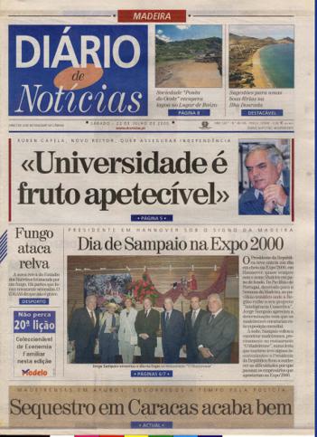 Edição do dia 22 Julho 2000 da pubicação Diário de Notícias