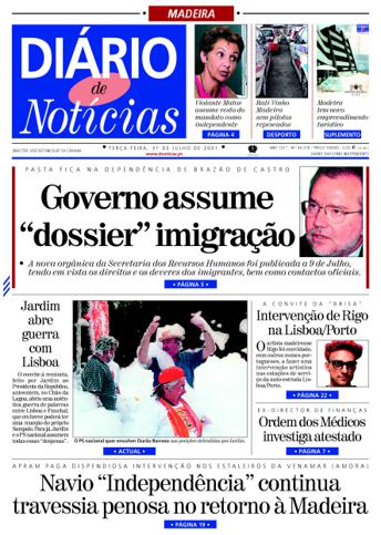Edição do dia 31 Julho 2001 da pubicação Diário de Notícias