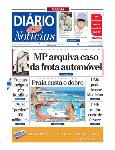 Edição do dia 20 Abril 2002 da pubicação Diário de Notícias