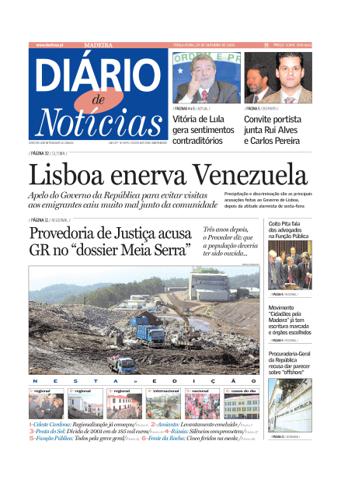 Edição do dia 29 Outubro 2002 da pubicação Diário de Notícias
