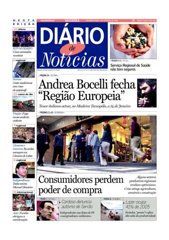Edição do dia 3 Janeiro 2005 da pubicação Diário de Notícias