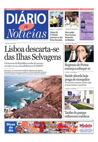 Edição do dia 28 Outubro 2005 da pubicação Diário de Notícias