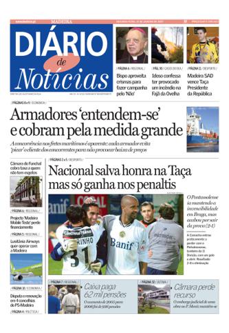 Edição do dia 22 Janeiro 2007 da pubicação Diário de Notícias
