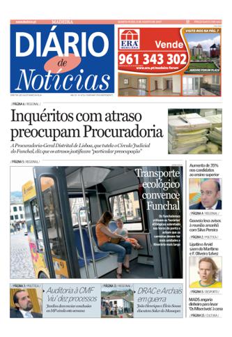 Edição do dia 8 Agosto 2007 da pubicação Diário de Notícias
