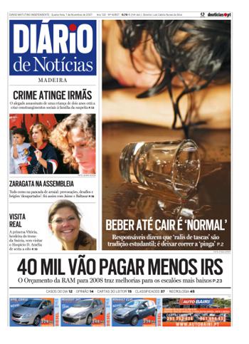 Edição do dia 7 Novembro 2007 da pubicação Diário de Notícias