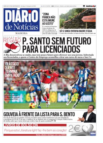 Edição do dia 31 Agosto 2008 da pubicação Diário de Notícias