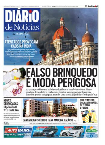 Edição do dia 28 Novembro 2008 da pubicação Diário de Notícias