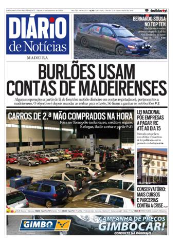 Edição do dia 6 Dezembro 2008 da pubicação Diário de Notícias