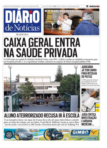 Edição do dia 3 Fevereiro 2009 da pubicação Diário de Notícias