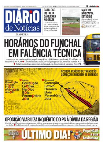 Edição do dia 30 Janeiro 2010 da pubicação Diário de Notícias