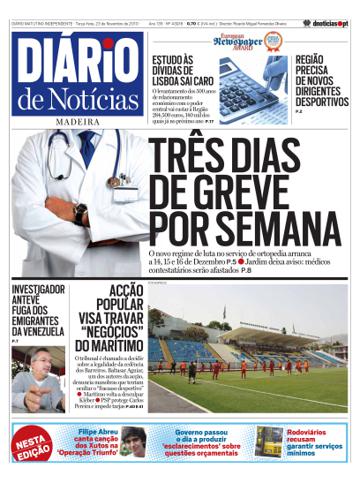 Edição do dia 23 Novembro 2010 da pubicação Diário de Notícias