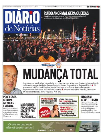 Edição do dia 4 Setembro 2011 da pubicação Diário de Notícias