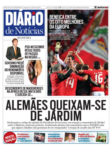 Edição do dia 7 Março 2012 da pubicação Diário de Notícias