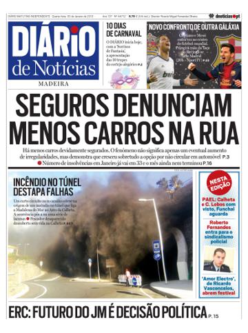 Edição do dia 30 Janeiro 2013 da pubicação Diário de Notícias
