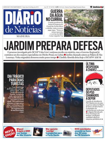 Edição do dia 8 Março 2013 da pubicação Diário de Notícias