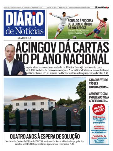 Edição do dia 19 Agosto 2014 da pubicação Diário de Notícias