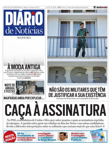 Edição do dia 23 Agosto 2014 da pubicação Diário de Notícias