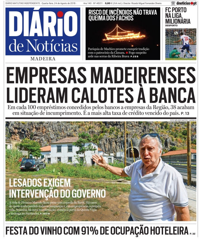 Edição do dia 24 Agosto 2016 da pubicação Diário de Notícias