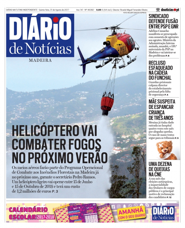 Edição do dia 31 Agosto 2017 da pubicação Diário de Notícias