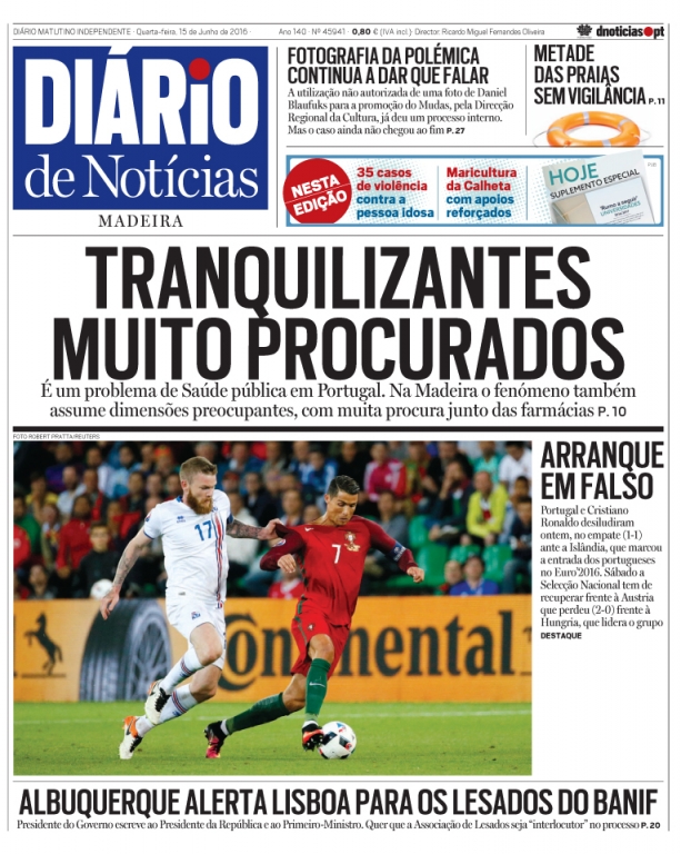 Edição do dia 15 Junho 2016 da pubicação Diário de Notícias