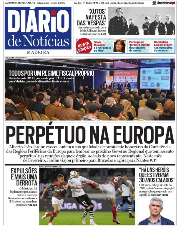 Edição do dia 28 Fevereiro 2015 da pubicação Diário de Notícias