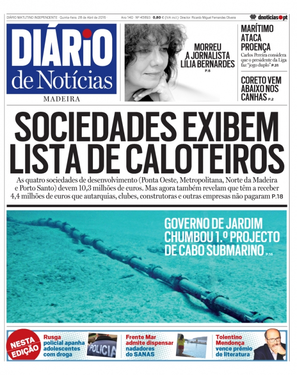 Edição do dia 28 Abril 2016 da pubicação Diário de Notícias