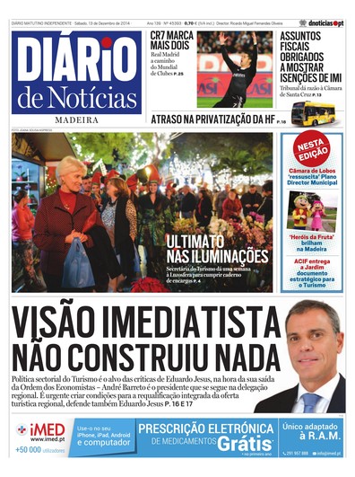 Edição do dia 13 Dezembro 2014 da pubicação Diário de Notícias