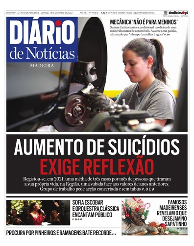Edição do dia 18 Dezembro 2022 da pubicação Diário de Notícias