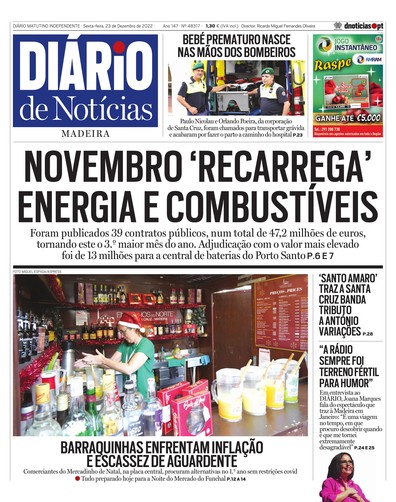 Edição do dia 23 Dezembro 2022 da pubicação Diário de Notícias
