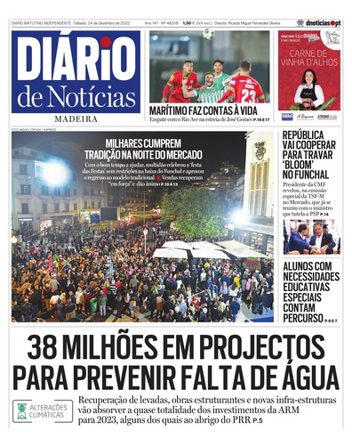 Edição do dia 24 Dezembro 2022 da pubicação Diário de Notícias